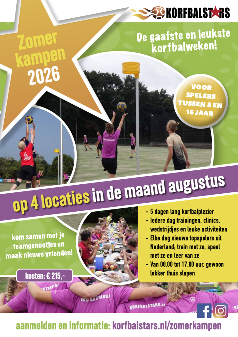 zomerkampen korfbalstars 2026 korfbal